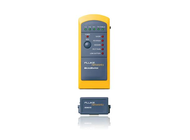 Fluke MicroMapper enkel testverifierare Wiremap SplitPairs Tongenerator Open